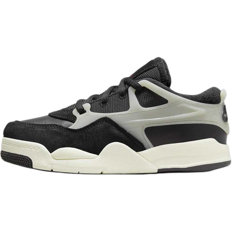 Jordan Jordan Air Jordan 4 Cushioning Low top Children's Basketball Shoes Black Children Aged 3 7 Years Old
