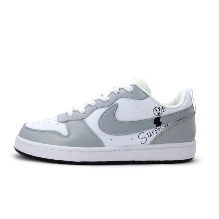 Nike Nike Court Borough OOPS Synthetic Leather Slip Resistant Abrasion Resistant Balance Low top Kids' Skateboarding Shoes