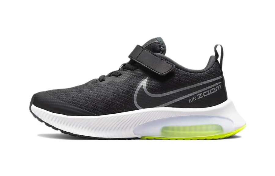 Nike Nike Air Zoom Arcadia Abrasion Resistant Low top Running Shoes Black White Green Children Aged 3 7 Years Old