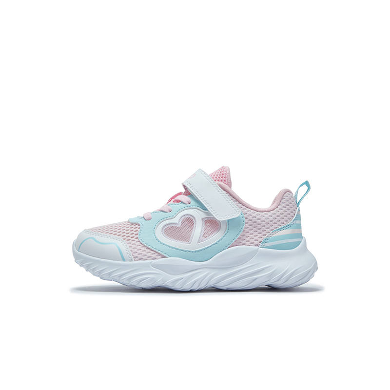 XTEP Slip Resistant Abrasion Resistant Low top Running Shoes Ice Cream Pink Foam Blue Kids'