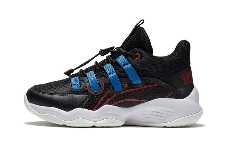 Li-Ning YOUNG Li Ning YOUNG Game Ready Slip Resistant Cushioning Abrasion Resistant Rebound Support Mid top Basketball Shoes Black