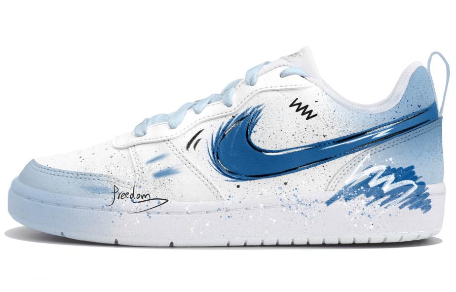 Nike Nike Court Borough Low top Kids' Skateboarding Shoes Blue White Teenagers