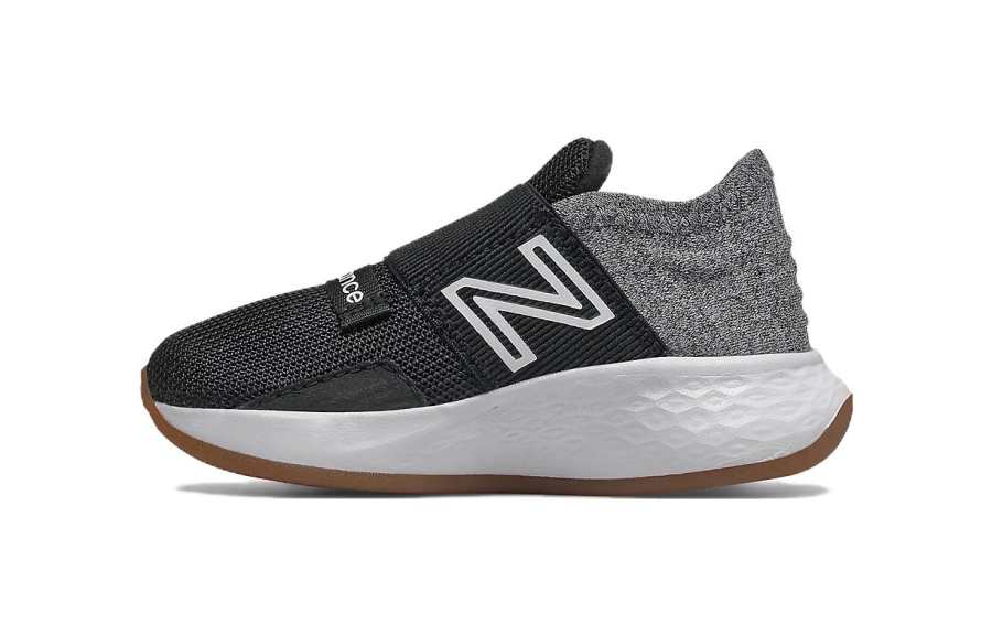New Balance New Balance NB Fresh Foam Roav Tee Shirt Slip on Comfortable Low top Toddler Shoes Black Gray Infant And Toddler