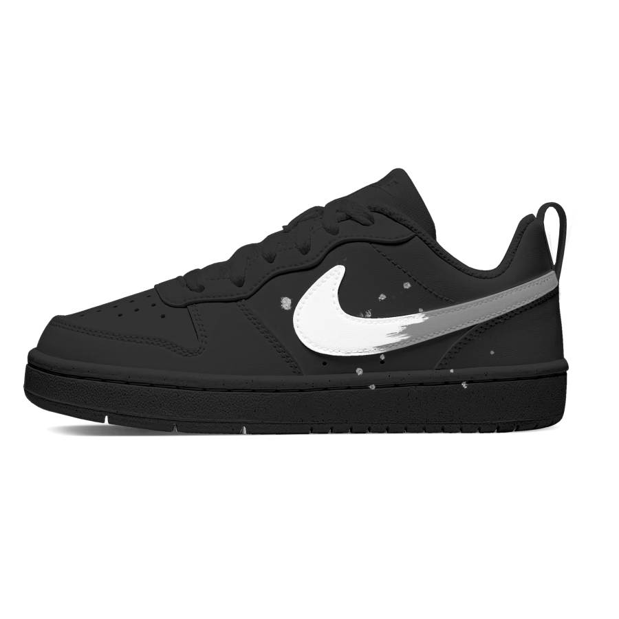 Nike Nike Court Borough Leather Slip Resistant, Abrasion Resistant, Breathable Low top Kids' Skateboarding Shoes Black White