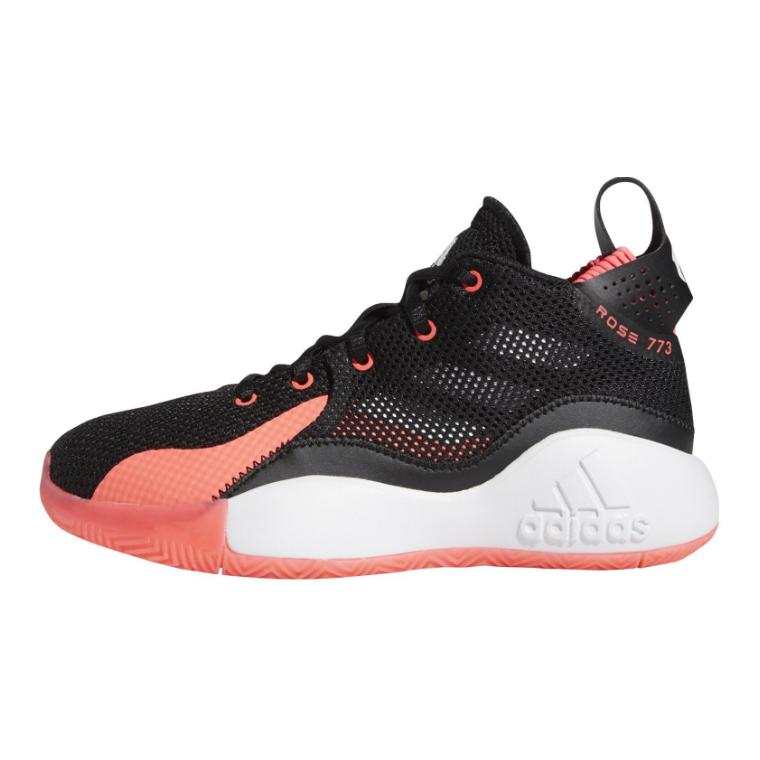 Adidas Adidas D Rose 773 Comfortable Breathable Mid top Children's Basketball Shoes Black Pink White Teenagers