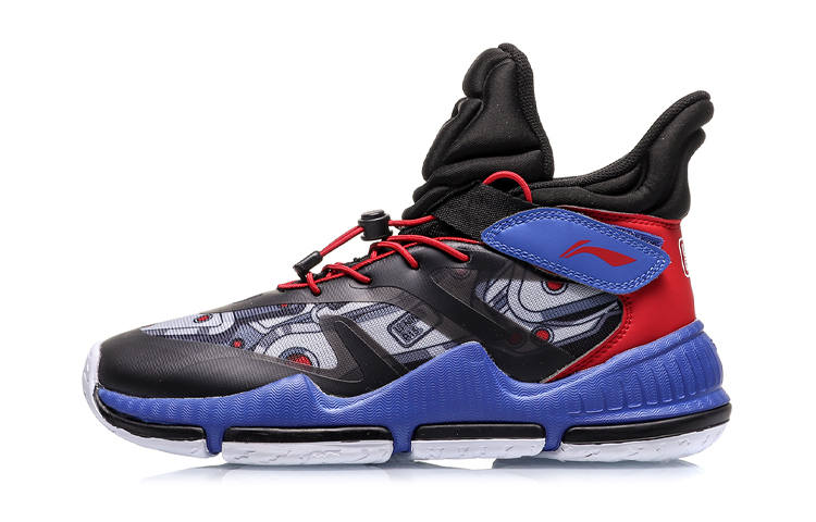 Li-Ning YOUNG Li Ning Flying Falcon Slip Resistant Abrasion Resistant Slip Resistant Abrasion Resistant Mid top Basketball Shoes