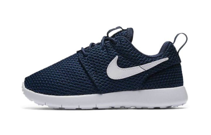 Nike Nike Roshe Slip Resistant, Abrasion Resistant, Breathable Low top Kids' Running Shoes Marine Blue