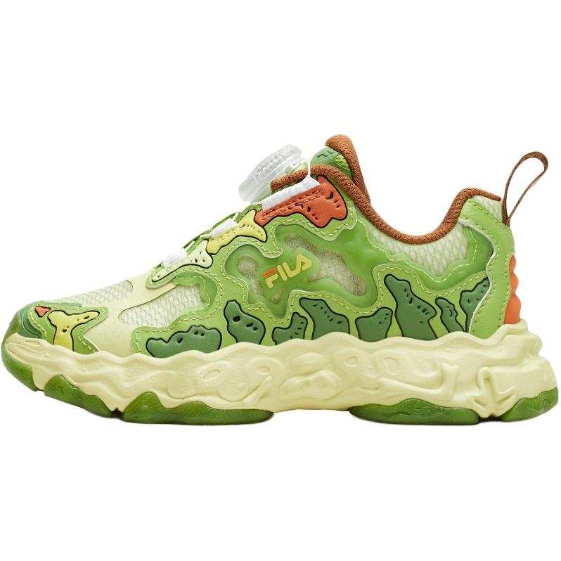 FILA KIDS Lightweight Cushioning Low top Kids' Running Shoes Grape Green/Yellow Green Children Aged 3 7 Years Old