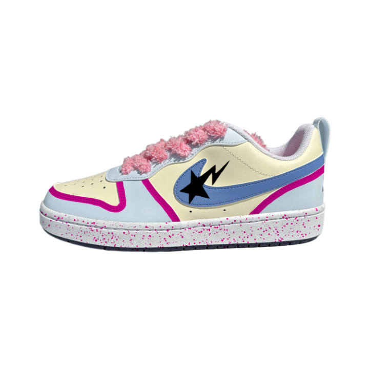 Nike Nike Court Borough Lucky Star Synthetic Leather Anti Kick Cushioning Abrasion Resistant Breathable Slip Resistant