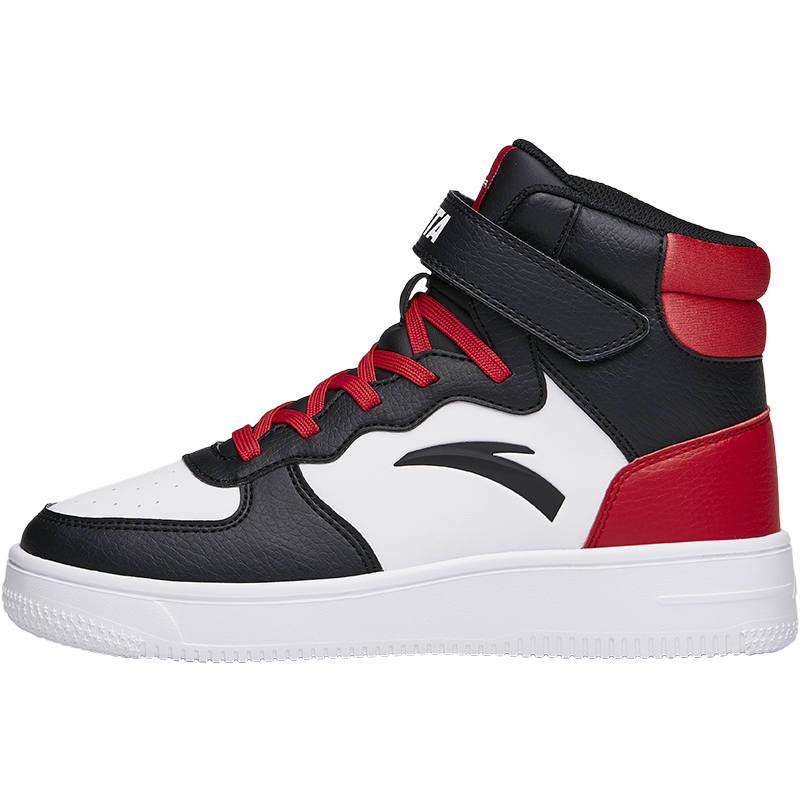Antakids High top Skateboard Shoes Black Red White Teenagers