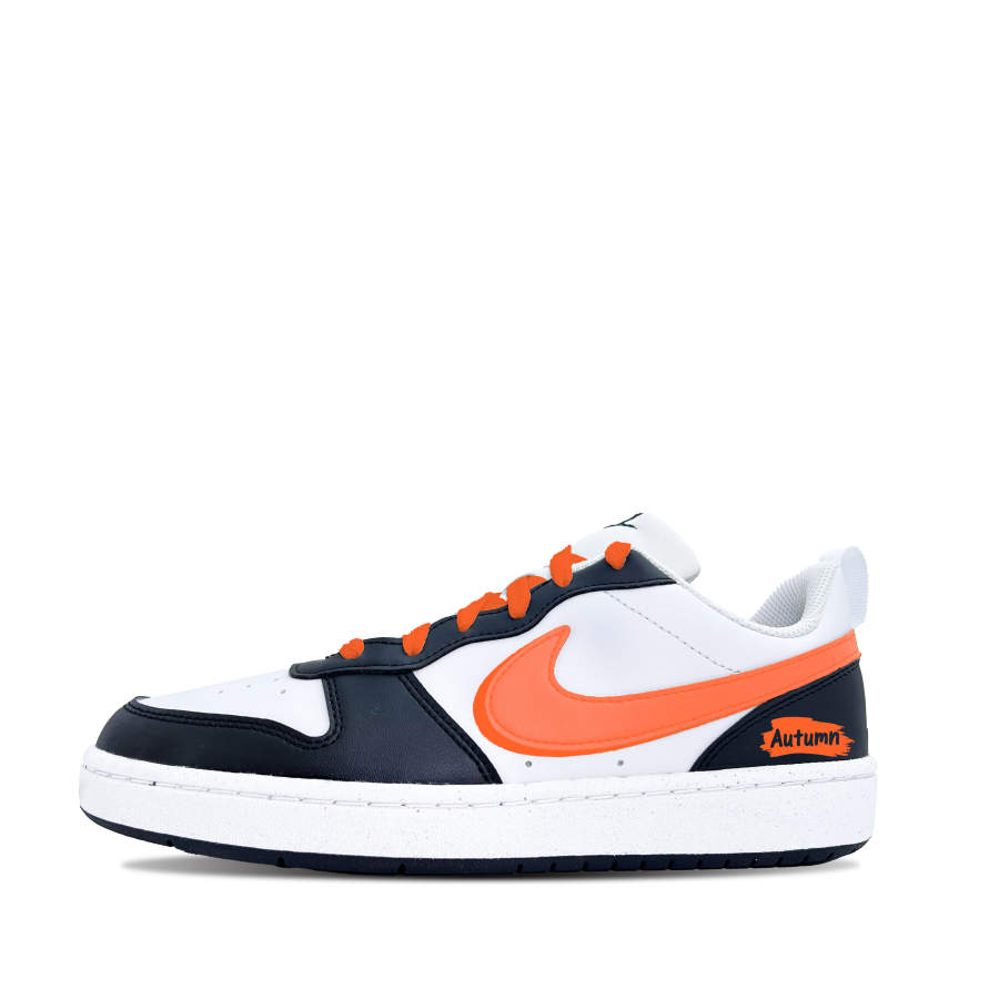 Nike Nike Court Borough LOW RECRAFT Abrasion Resistant Low top Kids' Skateboarding Shoes Orange Red Teenagers