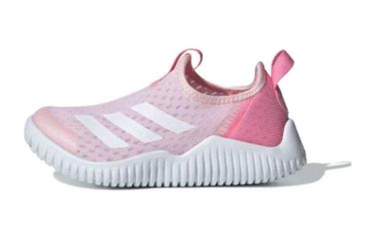 Adidas Adidas Rapidazen 2 Mesh Breathable Low top Kids' Running Shoes White Pink Kids'