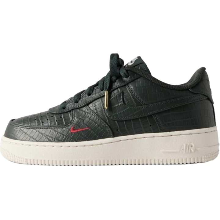 Nike KITH x Nike Air Force 1 Low top Kids' Skateboarding Shoes Dark Green Red Kids'