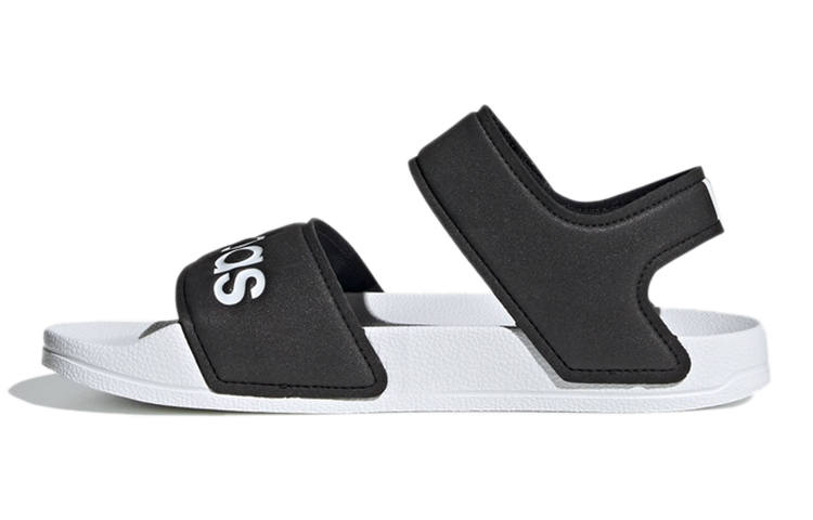 Adidas Adidas Adilette Sandal K Synthetic Leather Sandal Black White Kids'