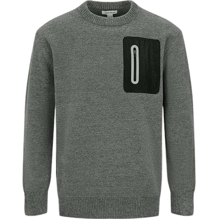URBAN REVIVO Knitwear Men's Medium Gray Crew Neck Moderate Other