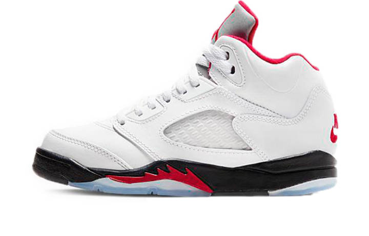 Jordan Jordan Air Jordan 5 Retro Fire Red Children's Basketball Shoes White Kids'