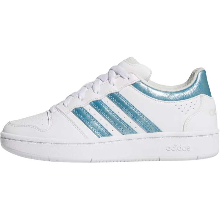 Adidas Adidas Hoops Low top Skateboard Shoes White Blue Kids'