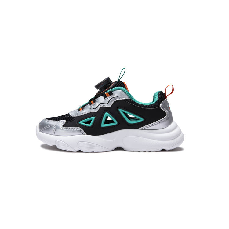 ROOKIE Synthetic Leather, Textile Kids Lifestyle Shoes Black Silver Teenagers