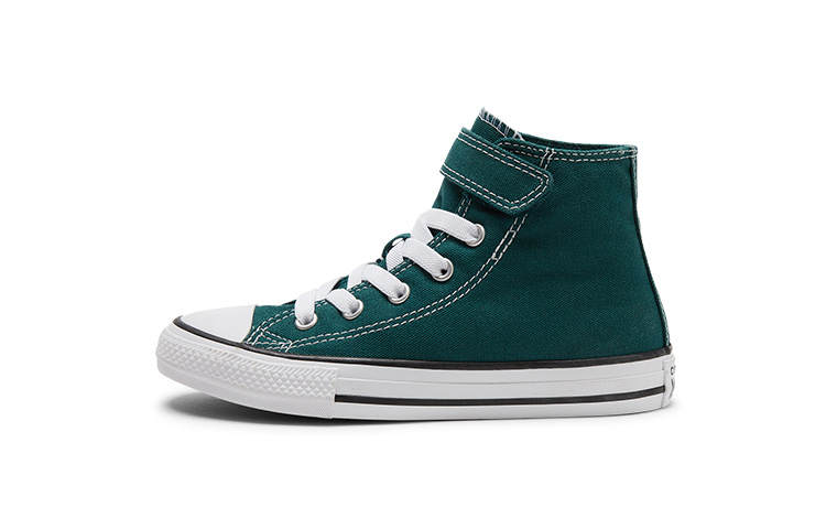 Converse All Star 1V Non-slip Lightweight High-Top Kids Canvas Shoes Green Children Aged 3-7 Years Old
