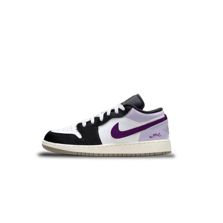 Jordan Jordan Air Jordan 1 Purple Sunset Synthetic Leather Slip Resistant Abrasion Resistant Low top