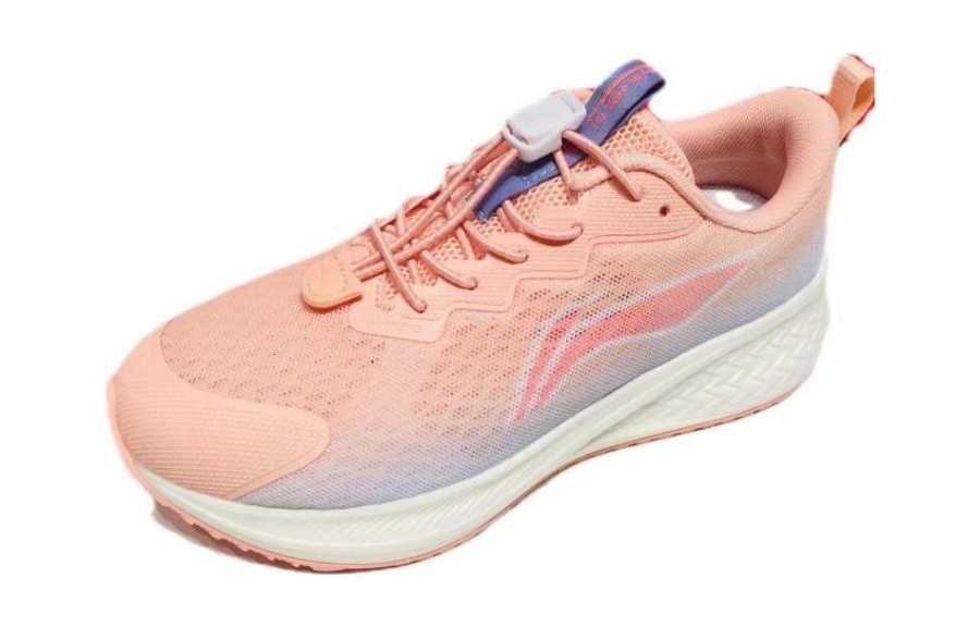 Li-Ning YOUNG Li Ning YOUNG Slip Resistant Cushioning Abrasion Resistant Low top Running Shoes Pink Teenagers
