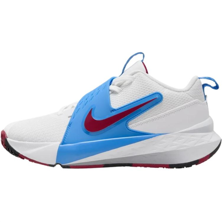 Nike Nike Team Hustle D 12 Low top Basketball Shoes White Blue Red Unisex