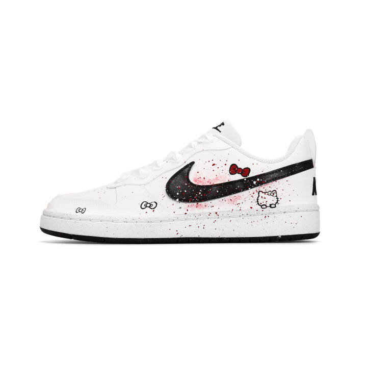 Nike Nike Court Borough Cloud Creation Floating Island & Meow Pink Graffiti Synthetic Leather
