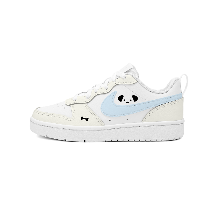 Nike Nike Court Borough Milk Dog Fun Leather Abrasion Resistant Lightweight Cushioning Thermal Height Increasing Low top