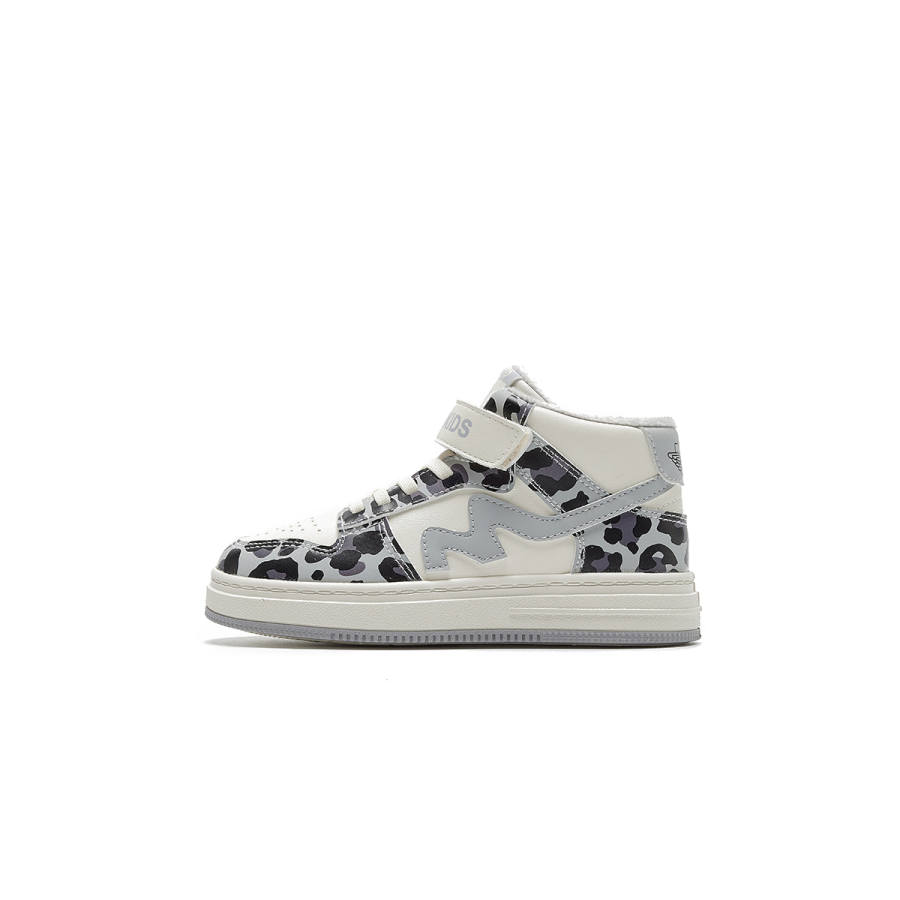 MQD Synthetic Leather Fleece Lined Thermal Hook and Loop Individual Fashion Leopard Print Comfortable Versatile