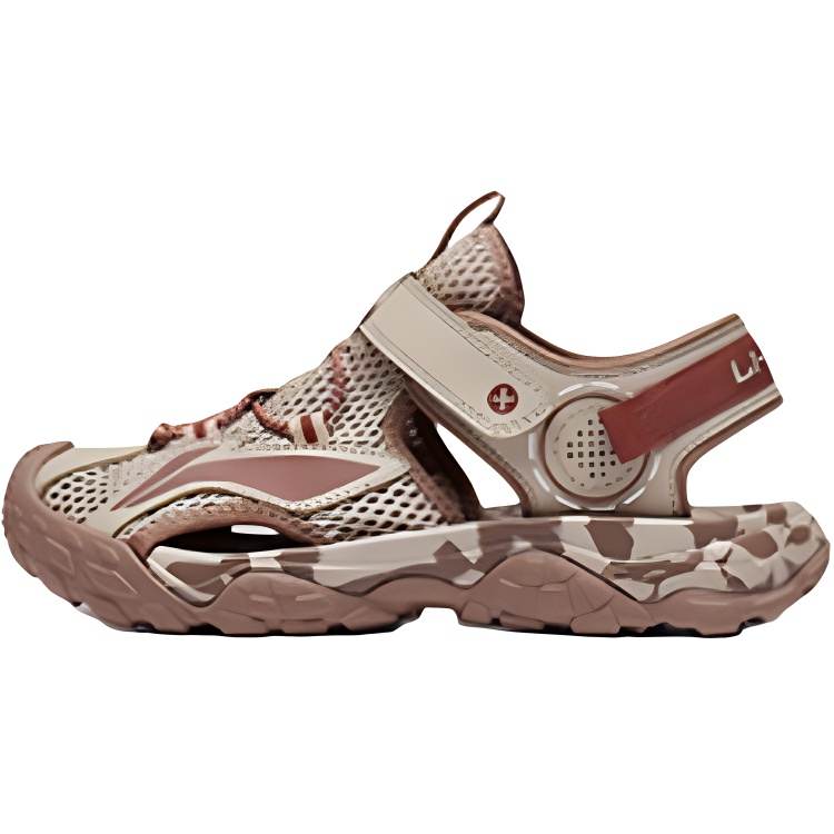 Li-Ning YOUNG LINING YOUNG Sports Life Collection Abrasion Resistant Breathable Low Top Children's Sandals Deerskin Brown Kids'