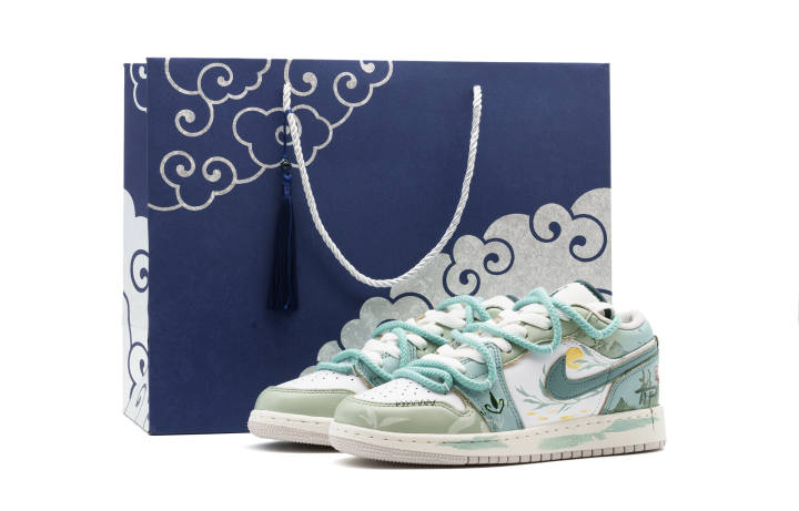Jordan Jordan Air Jordan 1 Yue Qi Leather Slip Resistant Abrasion Resistant Slip Resistant Abrasion Resistant Low top