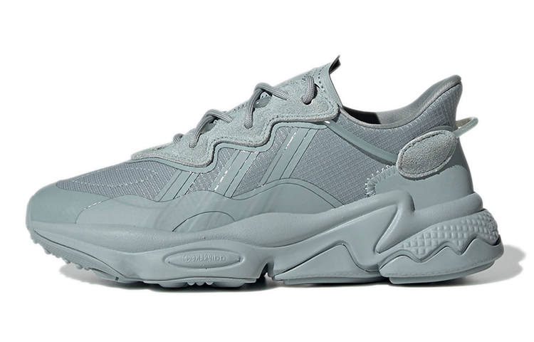 Adidas Originals Ozweego J Comfortable Abrasion Resistant Breathable Low top Kids Lifestyle Shoes Gray Blue Teenagers