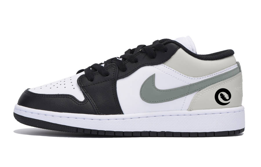 Jordan Jordan Air Jordan 1 Low Kids' Skateboarding Shoes Black Gray Teenagers