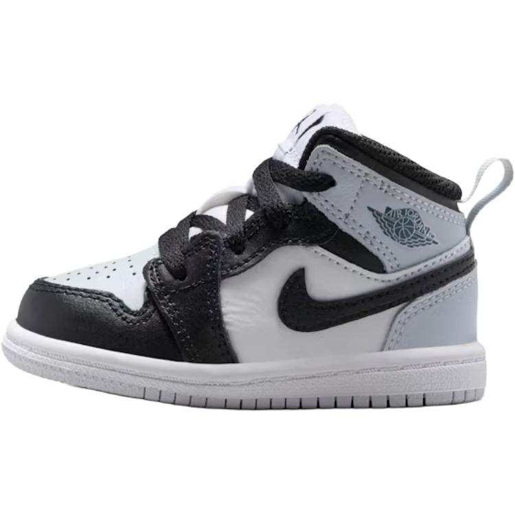 Jordan Jordan Air Jordan 1 Mid top Toddler Shoes Black White Blue Infant And Toddler