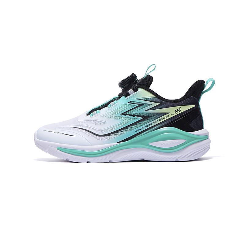 361°KIDS Running Shoes 361 Degrees White/Lake Aqua Green/Carbon Black Teenagers