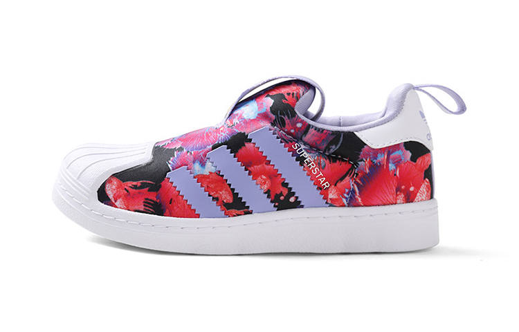 Adidas Originals Superstar Collection Low top Kids' Skateboarding Shoes Rose Purple Children Aged 3 7 Years Old