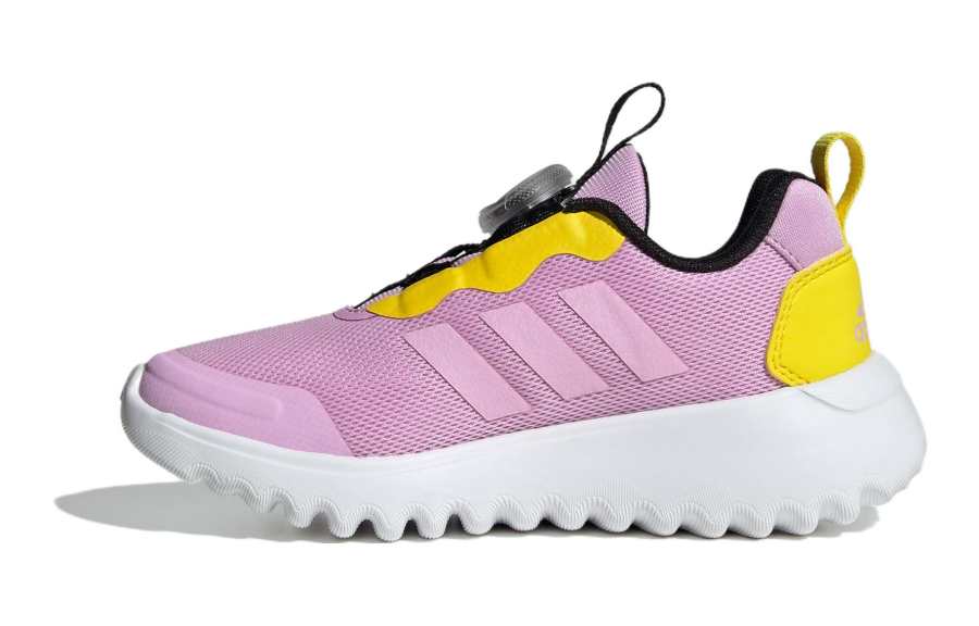 Adidas Adidas ACTIVFLEX BOA 3.0 Slip Resistant Abrasion Resistant Low top Kids' Running Shoes Pink Yellow Kids'