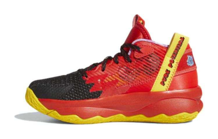 Adidas Adidas SUPER DAME 8 Cushioning, Wear Resistant Low top Children's Basketball Shoes Black Red Kids'