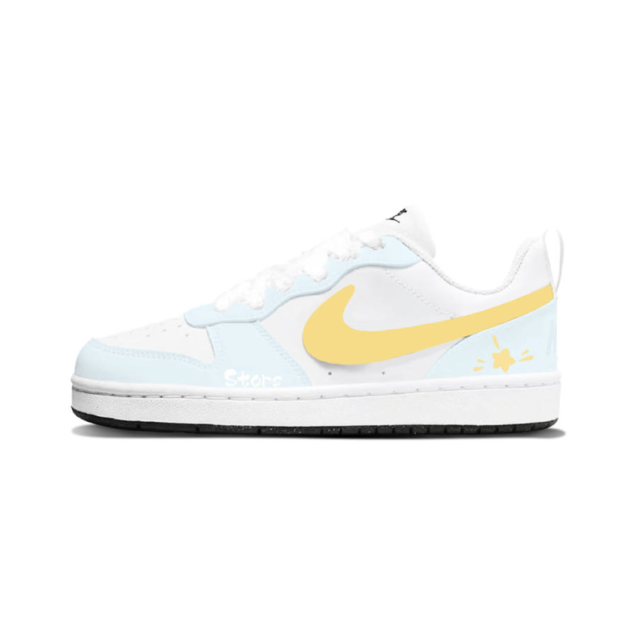 Nike Nike Court Borough Synthetic Leather Cushioning Abrasion Resistant Cushioning, Wear Resistant Low top