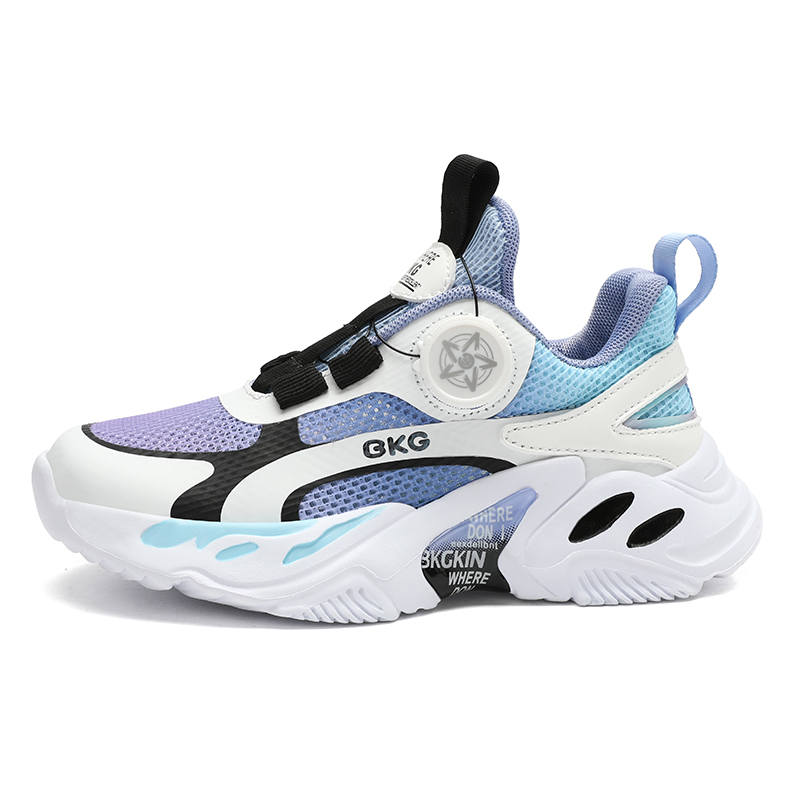 BKG Synthetic Leather, Textile Cushioning, Wear Resistant Low top Running Shoes Kids'