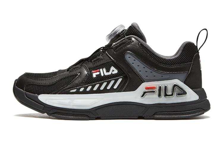 FILA KIDS Slip Resistant Abrasion Resistant Low top Kids' Running Shoes Black White Red Kids'