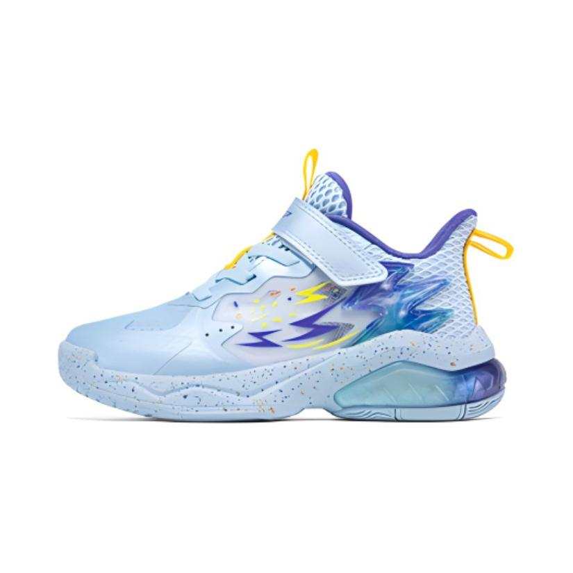 XTEP Pre school XTEP Slip Resistant Anti Kick Slip Resistant Anti Kick Low top Children's Basketball Shoes Ripple Blue