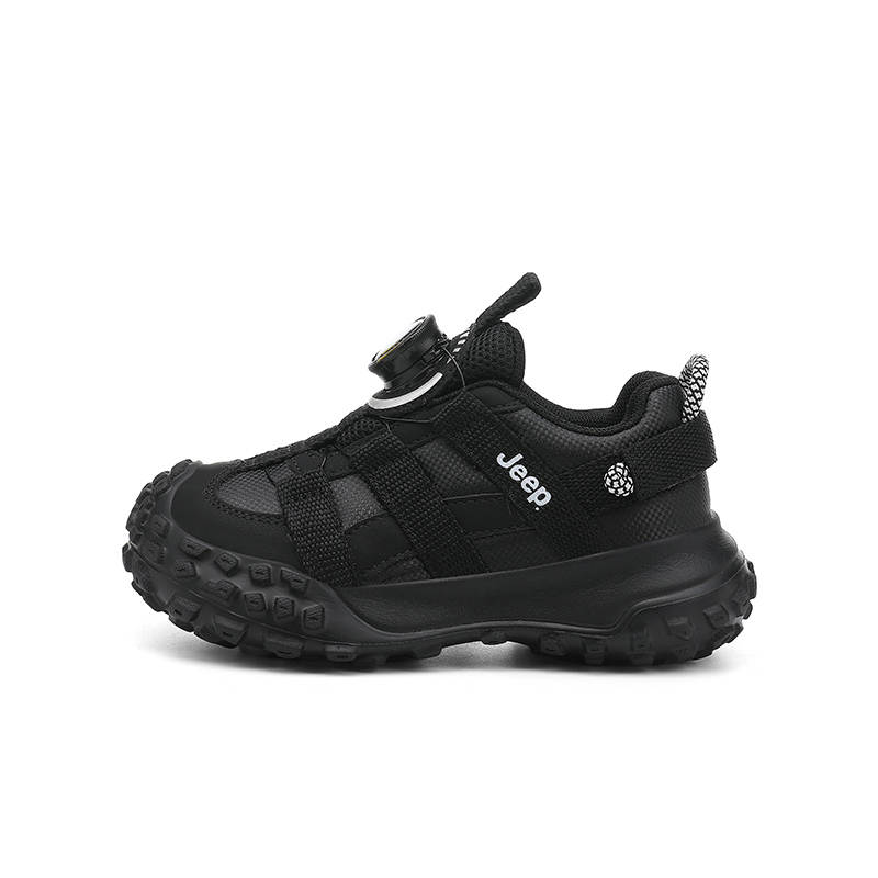 Jeep Synthetic Leather Anti Kick Abrasion Resistant Waterproof Lightweight Cushioning Low top Kids' Running Shoes