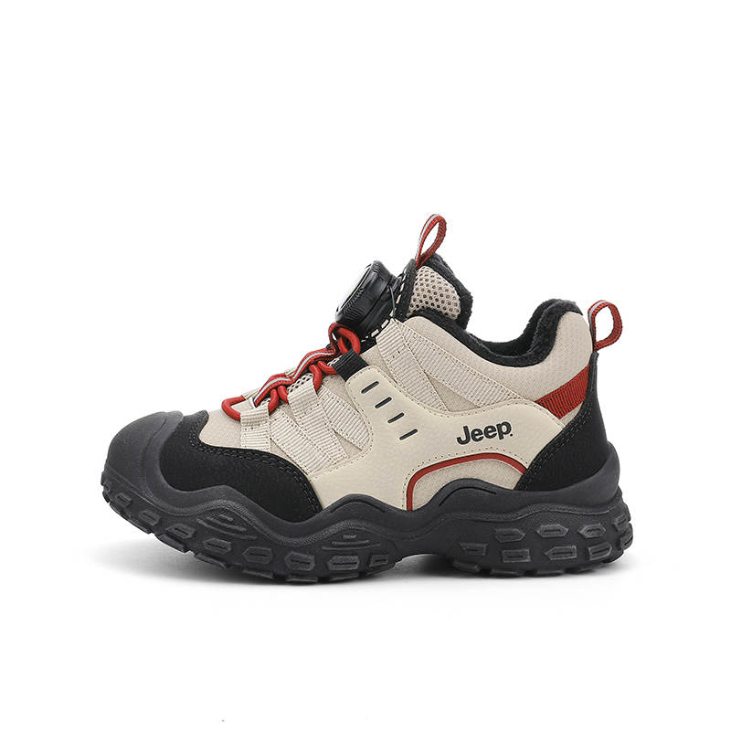 Jeep Fleece Lined Lightweight Comfortable Kids Lifestyle Shoes Beige Red Black Kids'