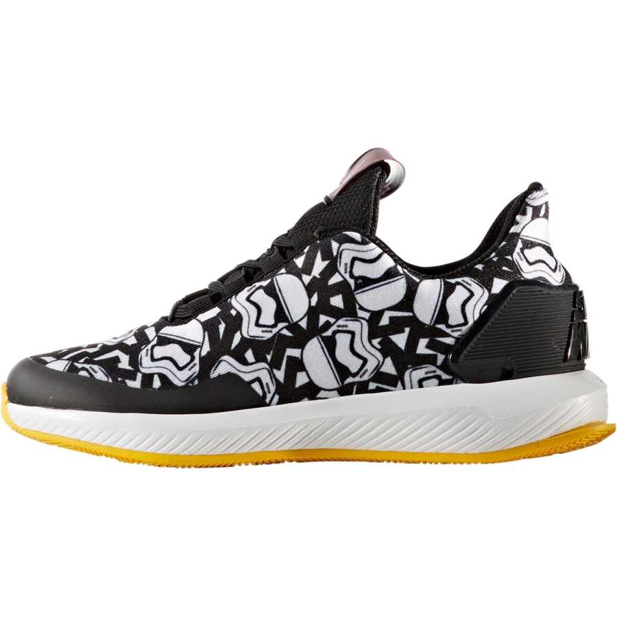 Adidas Adidas STAR WARS Slip Resistant Abrasion Resistant Low top Kids' Running Shoes Black White Kids'