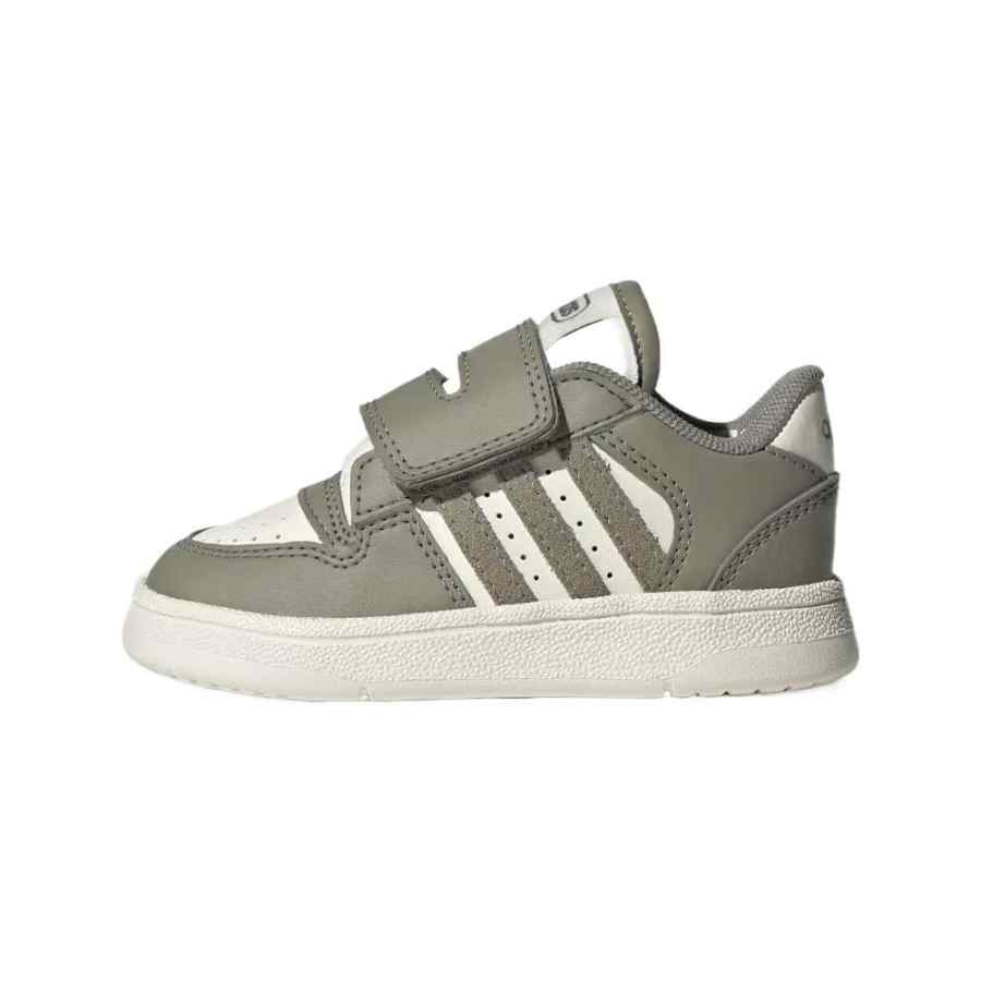 Adidas Adidas BREAK START Synthetic Leather, Leather Low top Toddler Shoes Gray Green Infant And Toddler