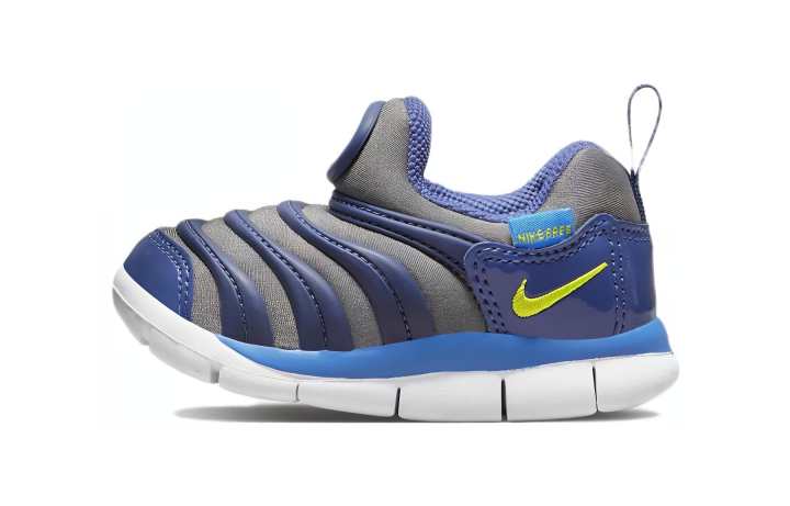 Nike Nike Dynamo Free SE Slip Resistant Cushioning Abrasion Resistant Low top Casual Shoes Gray Blue Infant And Toddler