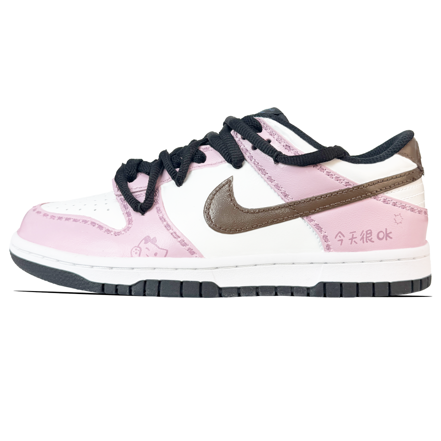 Nike Nike Dunk Today Is OK Slip Resistant Cushioning Low top Kids' Skateboarding Shoes Pink Teenagers