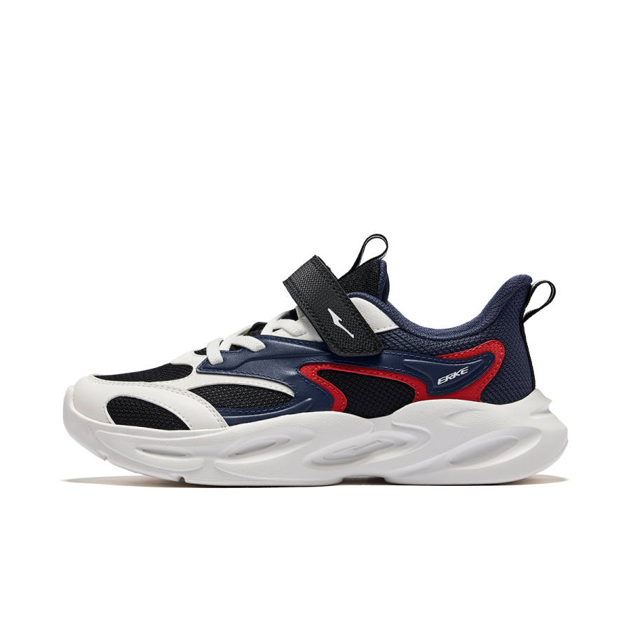 ERKE KIDS Sichuan 3 Lite Low top Kids Lifestyle Shoes Jet Black/Fjord Blue/Microcrystal White Teenagers