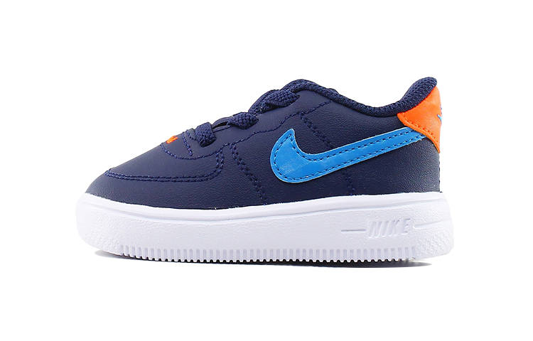 Nike Nike Air Force 1 '18 Slip Resistant, Abrasion Resistant, Lightweight Low top Toddler Shoes Blue Infant And Toddler